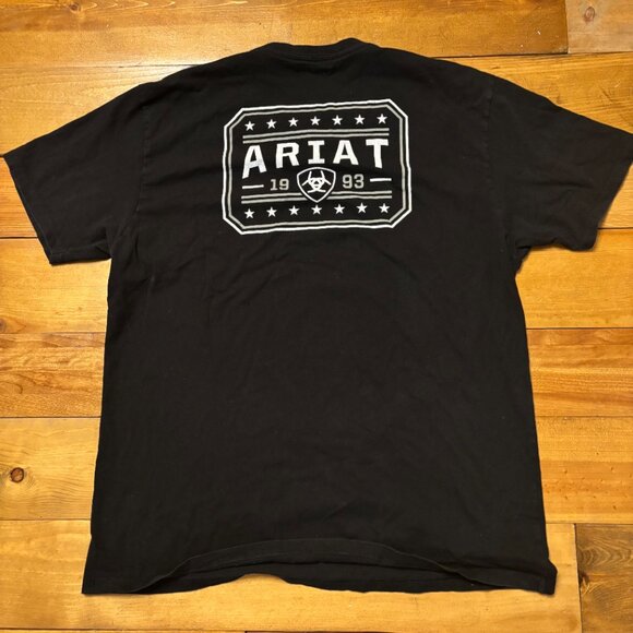 Mens Black Ariat T-Shirt XL - Picture 2 of 3
